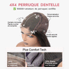 Elégant Brun Ombré Glueless Minimaliste Bob 4x4 Perruque Sans Colle Lisse
