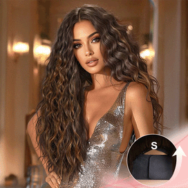 Essentiels De Fête Glueless Couleur Mèches Blonde 4x4 Perruque Sans Colle Bouclé 250% Densité