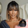 Élégante Glueless Ombré Brun Avec Mèches Bob Wear Go 4x4 Perruque Sans Colle Lisse Avec Frange