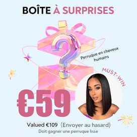 €59 Boîte Mystère 100% Perruque Bob Doit Gagner Une Perruque Lisse Valued €59-€109