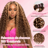 Extensions Couleur 4/27 Brun mêlé d'or Tissage Cheveux Bruts Water Wave