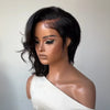 Perruque Full Lace Cheveux courts Asymétrique Style Side Part Mi-lutin Half Pixie