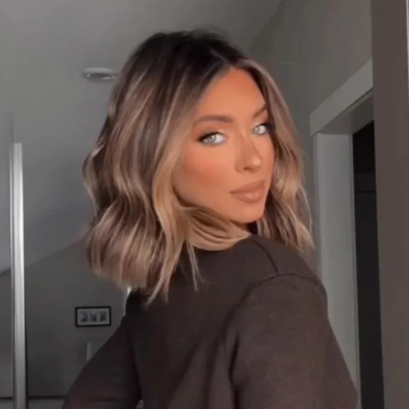 7x5 5X5 Glueless Chocolate Brown Bob Wig Glueless Wear Go Straight