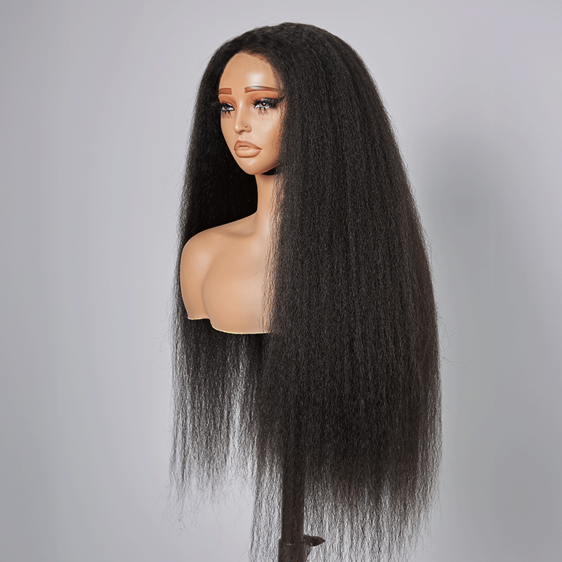 𝐏𝐫𝐞̂𝐭 𝐞𝐧 𝟐𝟒𝐡⚡Densité de 300 % Perruque 6X6 HD brésilienne cheveux humains Kinky Straight Lisse devant dentelle