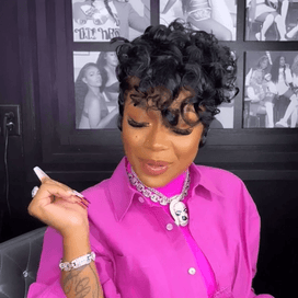 Chic Patron Mature Dentelle Entièrement Transparente Perruque Courte Bouclé