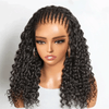 Glueless Sans Nœuds 13x4 Perruque Tresses Sans Colle Bouclée Profonde Casquette À Cordon Flexi-Fit