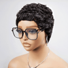 Patron Mature Coupe Pixie Avec Ondulation De L'eau Glueless Bob Perruque