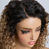 𝐏𝐫𝐞̂𝐭 𝐞𝐧 𝟐𝟒𝐡⚡12 Pouces 5x5 Glueless Perruque Sans Colle Kinky Curly Blonde Avec Racines Foncées