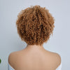 𝐏𝐫𝐞̂𝐭 𝐞𝐧 𝟐𝟒𝐡⚡ Perruque Sans Colle Kinky Curly Brune Courte Irrégulière Avec Frange