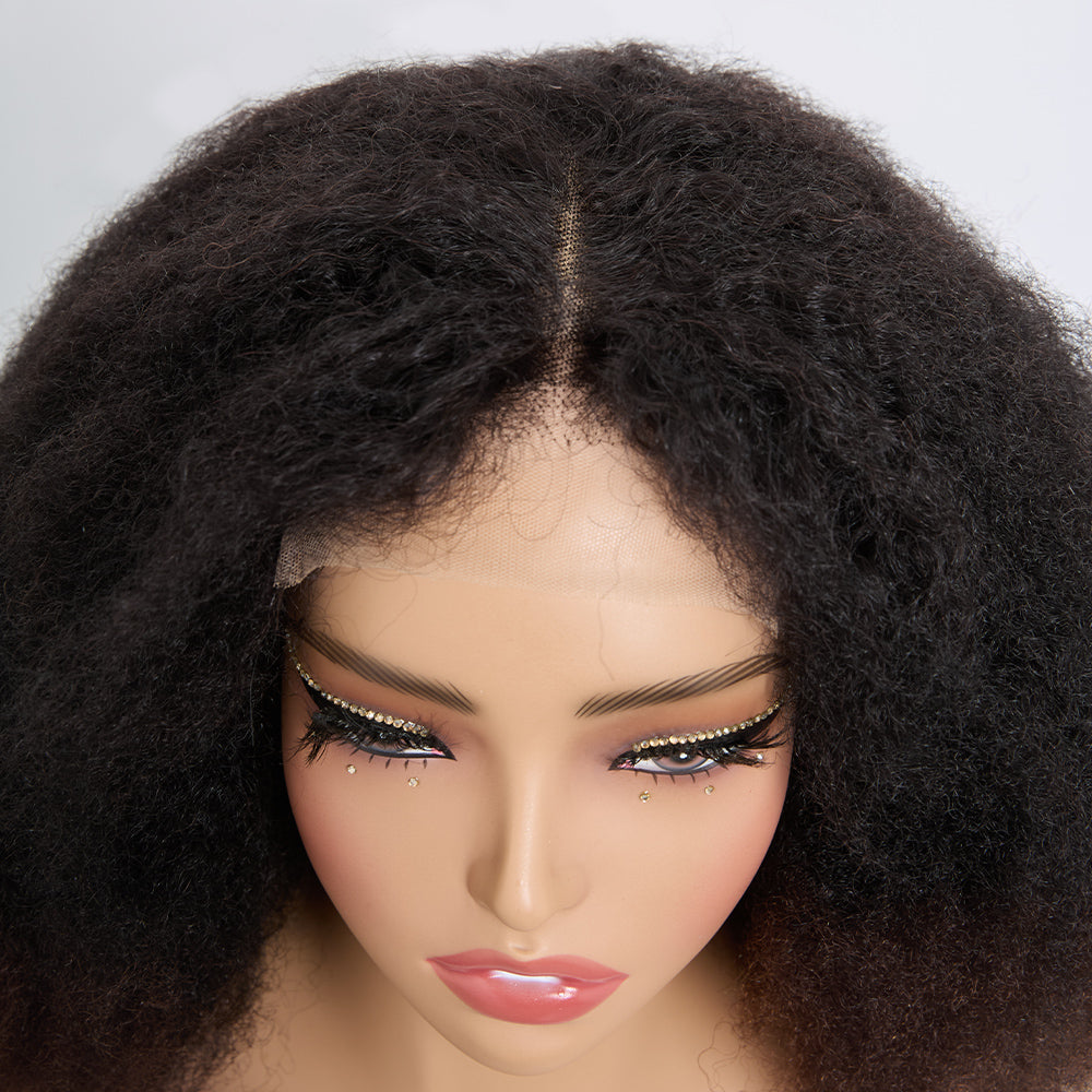 Wig Afro Curly Ombré 4x4 Sans Colle Densité 300% Ultra Volumineuse 100% Humain