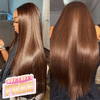 𝑩𝒖𝒚 1 𝑮𝒆𝒕 1 𝑭𝒓𝒆𝒆💥 13x4 Perruque Sans Colle Couleur Brun Chocolat Lisse Cheveux Humains