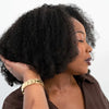 Populaire Glueless Nœuds Pré-blanchis Kinky Curly 4x4 13x4 Perruque Sans Colle 250% Densité