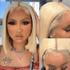 Bob Blonde Wig 13x4 Lace Frontal Human Hair 200% Density