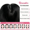 Hair Topper Volumateur de Cheveux Lace 5x5 6x6 avec 5 Clips Noir Naturel Complément Capillaire