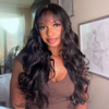 Brazilian Human Hair Body Wave 180% Density Fringe Wig