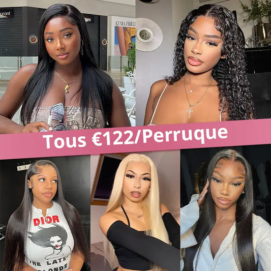 Tous €122 Perruque Dernière Offre Seulement 5 Perruques Pick Cheveux Humains