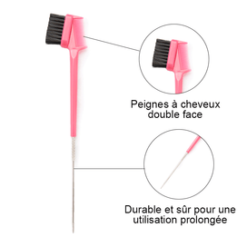 SHINE Brosse Cheveux Double Face Avec Embout En Métal