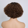 5x5 Glueless Volume de la Racine aux Pointes Bob Court Bouclé 8" Sans Colle Dégradé Noir & Marron
