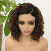 Dentelle Invisible Volume Naturel 4x4 Dentelle Partie Latérale Bob Perruque Bouclé 250% Densité