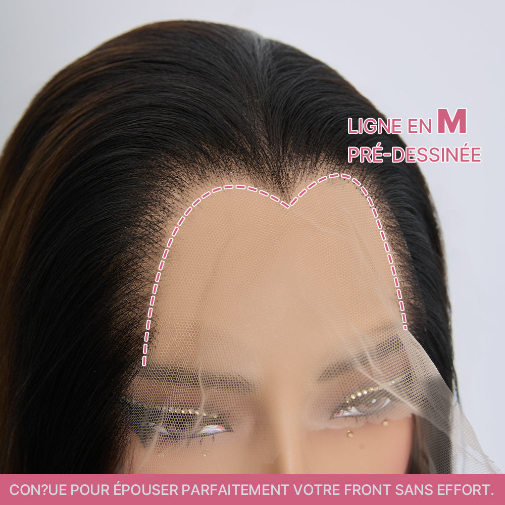 Perruque Gluesless Bob SDD Lisse Vietnamien Vierge 13x6 Highlight Ligne en M Sans Effort Sans colle
