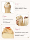 9 Pièces Extensions De Cheveux à Clipser Blond 613 En Cheveux Naturels 125 g