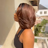 Bob Ombré Brown 250% Volume Glueless 5x5 Sans Colle Pose Instantanée Qualité Premium