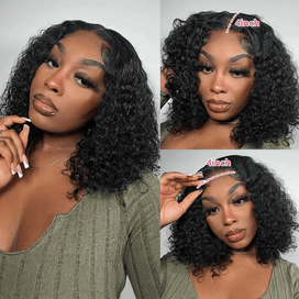 Glueless Rebondissement Bob Perruque Bouclés 4x4 9x6 Perruque Sans Colle Cheveux Humains