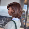 4x4 Glueless Perruque Kinky Straight Mocha Bob Dégradé Effet Brushing Style Glamour San Colle
