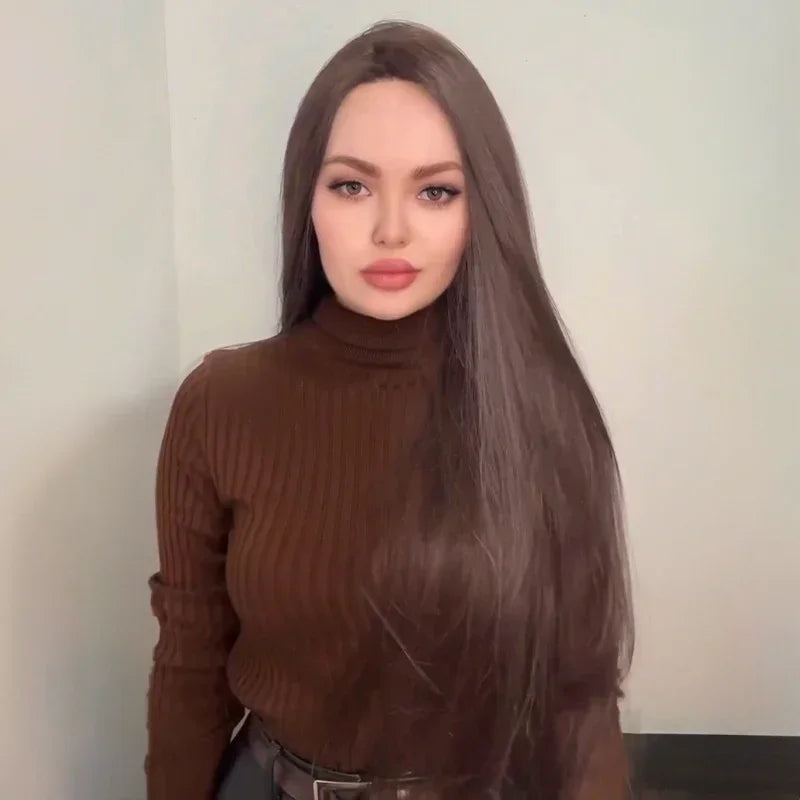 Magnifique Glueless Couleur Marron Châtain 4x4 Wear Go Perruque Sans Colle Lisse