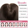 Complément Capillaire Volumateur de Cheveux Lace 5x5 6x6 avec 5 Clips Châtain Foncé Premium Hair Topper