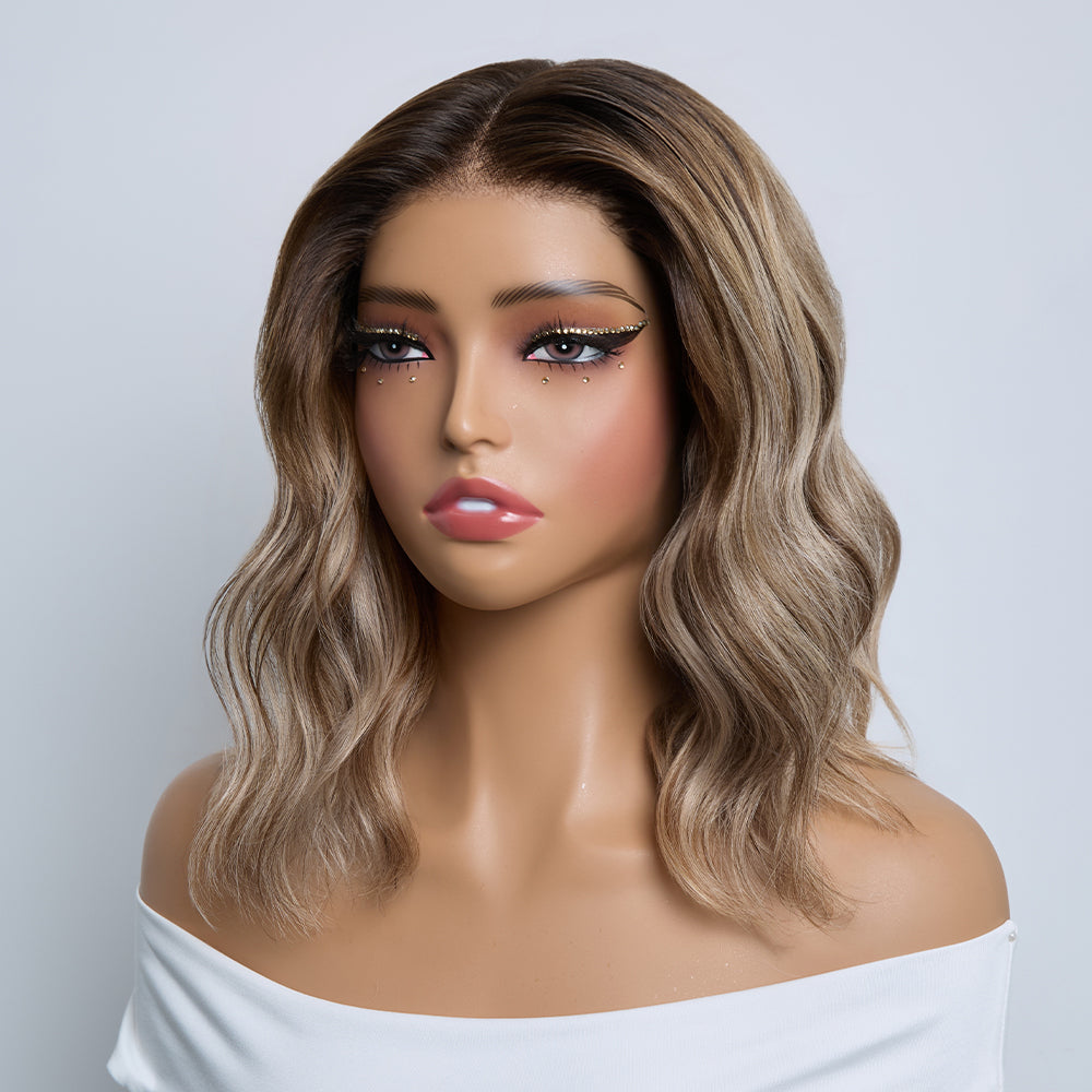 7x5 5X5 Glueless Chocolate Brown Bob Wig Glueless Wear Go Straight