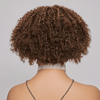 Glueless Brun Chocolat Jeter & Partir Bob Bouclée Perruque Sans Colle