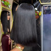 Bob Lisse Noir Super Double Drawn Perruque 5x5 Glueless à Cordon Cheveux Bruts