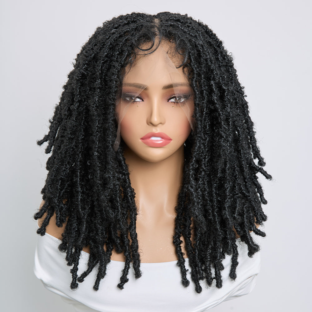 Crochet Dreadlocks Papillon Perruque Synthétiques Bob Tout En Dentelle Femmes Africaines