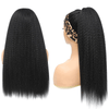Adapté Aux Débutants Glueless Bandeau Yaki Straight Perruque Cheveux Humains
