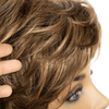 Une Beauté Sans Effort Glueless Couleur #4-27 Mèches Brunes Highlight Pixie Court Lisse Perruque Sans Colle