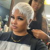 Multistyle Façonnable Boss Perruque Pixie Court Blanc Style