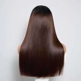 Perruque Bone Straight Ombré Glueless Cheveux Vietnamiens Lisses Qualité Luxe