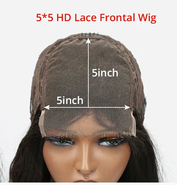 Perruque Short Bob Wavy Noir Naturel 5x5 Dentelle HD 8