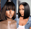 2 𝑭𝑶𝑹 €99🔥 Perruque Bob Bandeau Cool Pour Débutants Pour L'Été Cheveux Humains Vierges