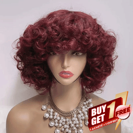 𝑩𝒖𝒚 1 𝑮𝒆𝒕 1 𝑭𝒓𝒆𝒆💥 99j Glueless La Mode Boucles Rebondies Perruque Sans Colle Cheveux Humains