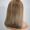Glueless Pré-épilé Couleur Mèches Blondes Ombré 5x5 Bob Perruque Sans Colle Lisse