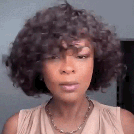 Carré Ondulé 4x4 Sans Colle Look Rétro avec Frange Cheveux Humains