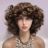 2 𝑭𝑶𝑹 €99🔥8"Lisse Avec Frange Bob+8"Soyeux Lisse 2x6 Dentelle/Noir Boucles Rebondies/Boucle Afro/Marron Boucles Rebondies Perruque