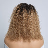 𝐏𝐫𝐞̂𝐭 𝐞𝐧 𝟐𝟒𝐡⚡12 Pouces 5x5 Glueless Perruque Sans Colle Kinky Curly Blonde Avec Racines Foncées