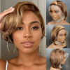 𝐏𝐫𝐞̂𝐭 𝐞𝐧 𝟐𝟒𝐡⚡Pose Facile Et Rapide Perruque Highlight Coupe Pixie 13x4 Dentelle Lisse Cheveux Humains