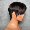 Perruque Full Lace Pixie Asymétrique Noir 613 Blonde Style Side Part Entièrement En Dentelle