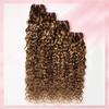 Extensions Couleur 4/27 Brun mêlé d'or Tissage Cheveux Bruts Water Wave