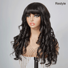 3x1 Dentelle Yaki Straight Perruque Sans Colle Avec Frange Cheveux Humains