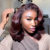 Perruque Bob Burgundy Ondulé Sans Colle Lace 13x4 Glueless Look Chic & Volumineux